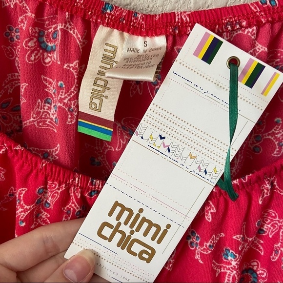 NWT Mimi Chica Off the Shoulder top - Picture 4 of 4